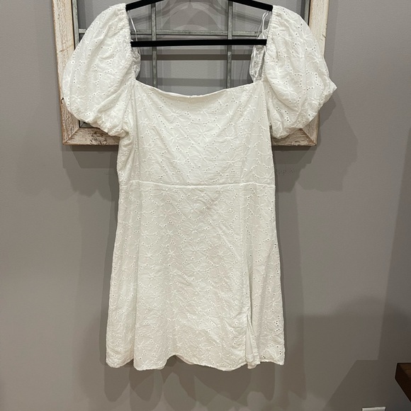 Altar'd State White Smocked Eyelet Dress - Picture 6 of 8